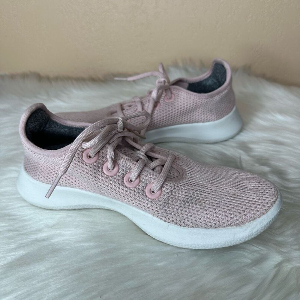 Allbirds Womens Tree Runners Soft Pink Running Shoes Sneakers Size 8